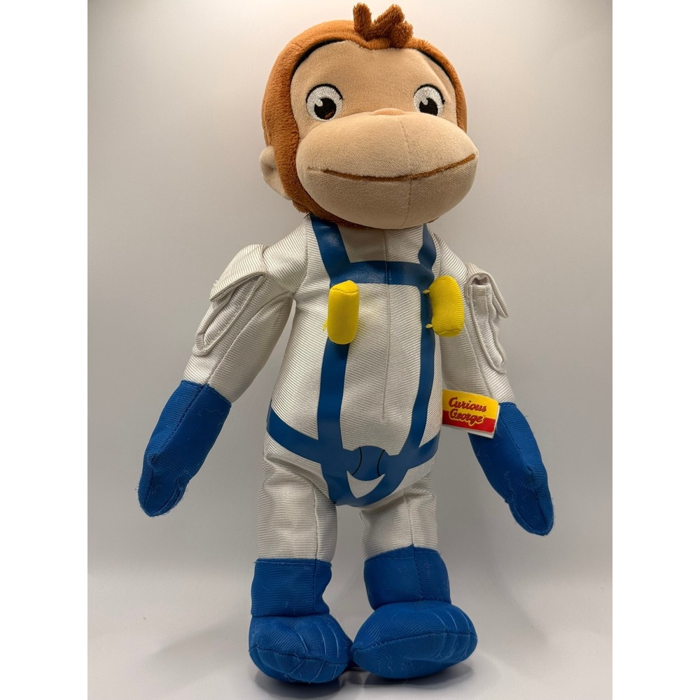 Curious George Astronaut Space Suit Plush Stuffed Animal Play Along 2007 13 Inch